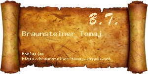 Braunsteiner Tomaj névjegykártya